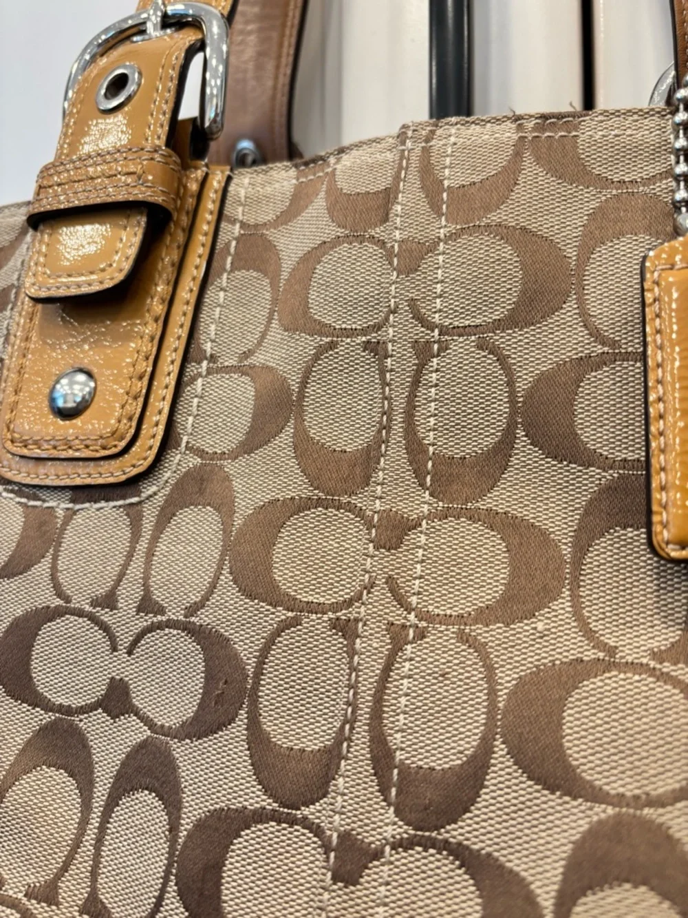 Coach SOHO Signature Jacquard Satchel - Picture 5 of 13